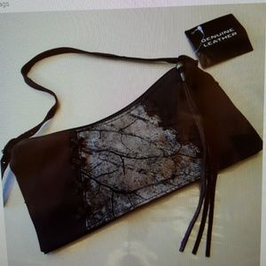 Light & Dark Brown Real Suede bag NWT